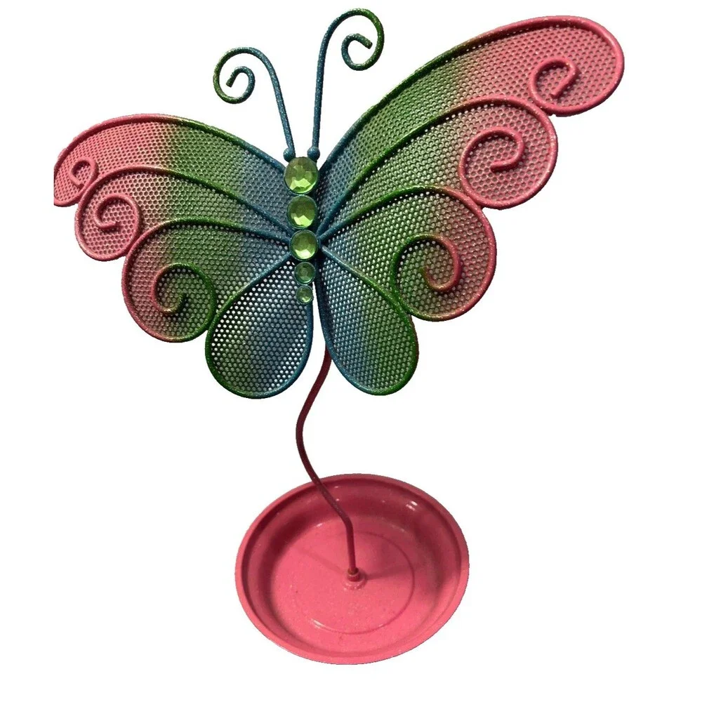 Jewelry Organizer Butterfly metal pink+